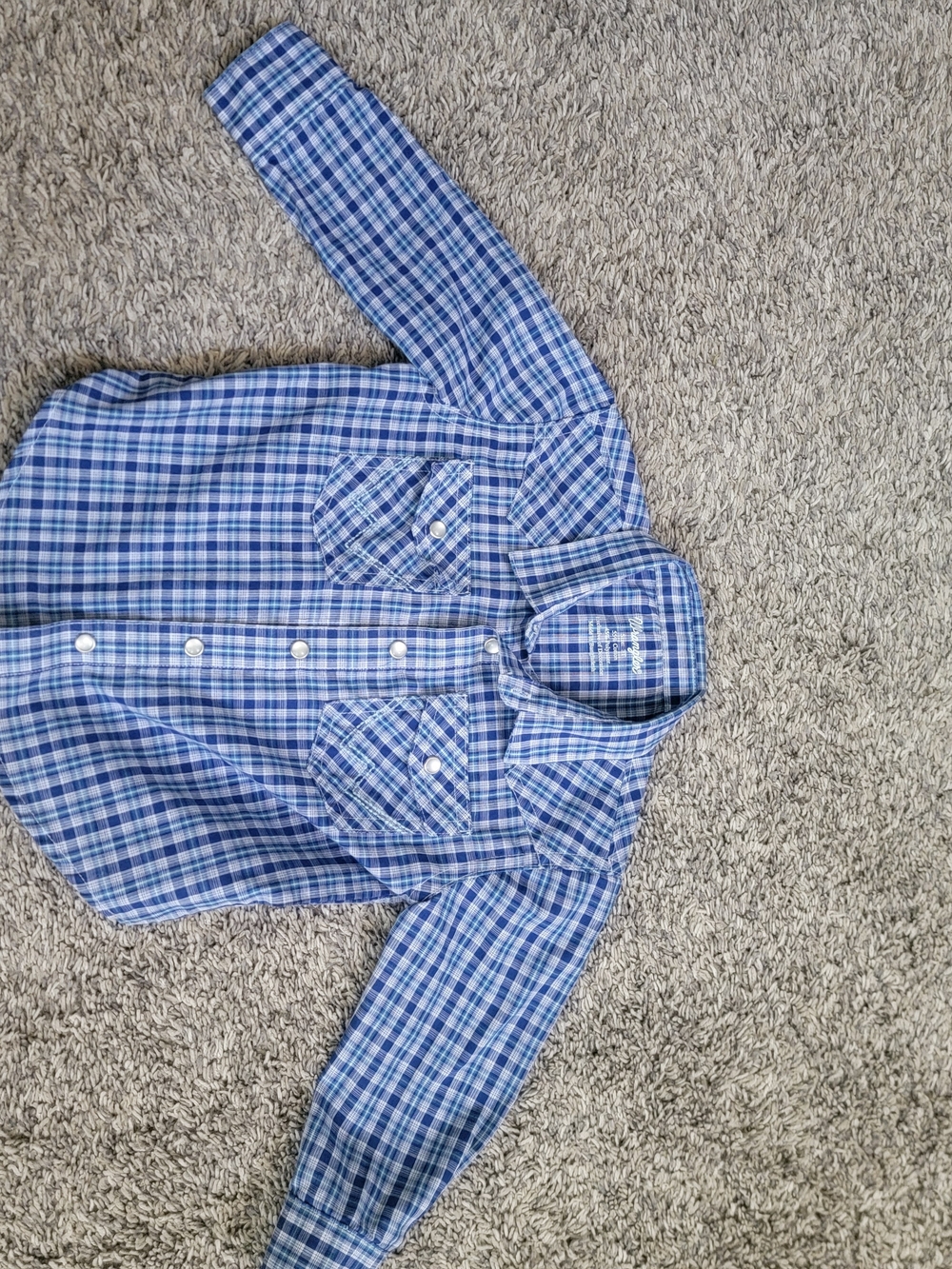 Wrangler Blue Plaid Shirt